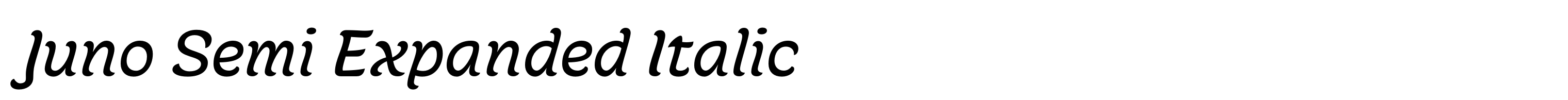 Juno Semi Expanded Italic